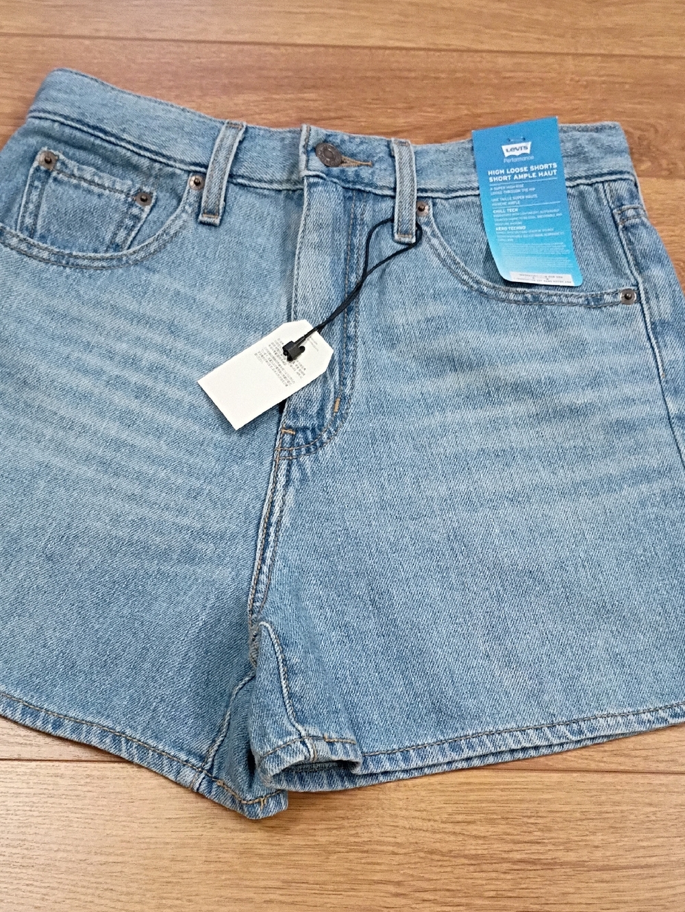 Levi's High-Rise Light Wash Blue Denim Shorts